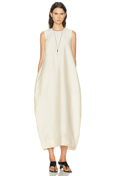 Hourglass Linen Silk Maxi Dress