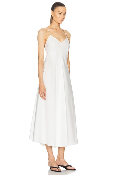 Shop Rohe Cotton Strap Dress In White