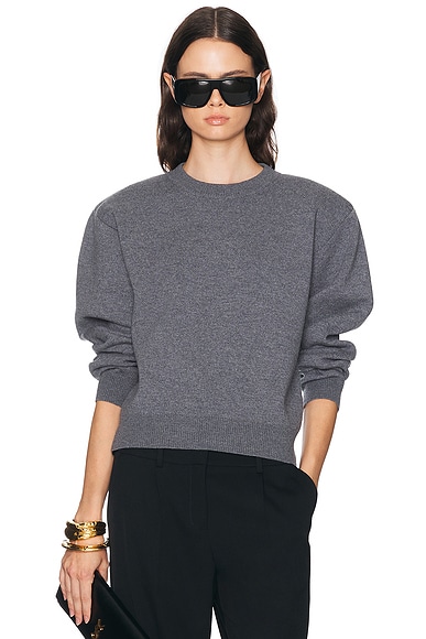 Statement Shoulder Crewneck Sweater