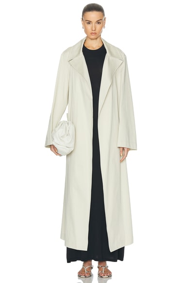 Rohe Long Wrap Trench Coat in Sand