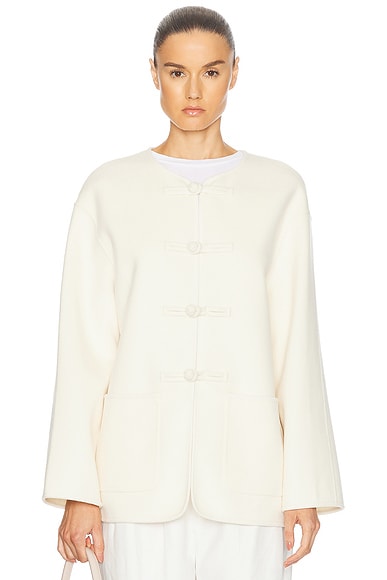 Rohe Traditional Double-Faced Jacket in Off White