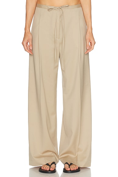 Rohe Relaxed Drawstring Trouser in Beige