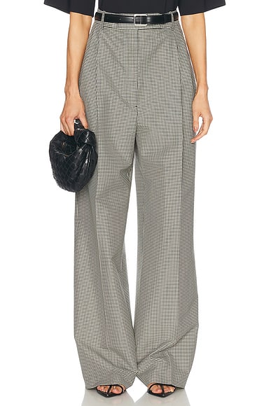 High-waist Tailored Mini Check Trouser