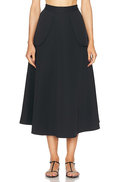 Rohe A-line External Pocket Skirt in Black