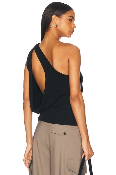 Rohe Sculptural Open Back Top in Black