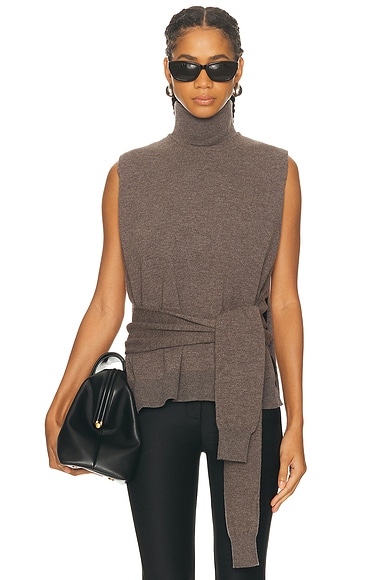 Rohe Double Layered Top in Mud Melange