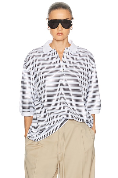 Striped Oversized Polo Top