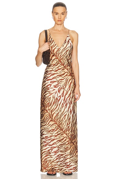 Ronny Kobo Rowan Dress in Tiger Print