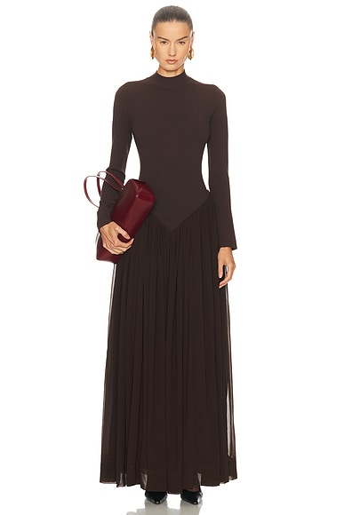 Ronny Kobo Speck Knit Dress in Chicory