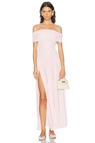 Ronny Kobo Irulan Dress in Icy Pink