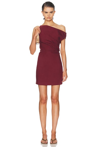 Ronny Kobo Winnie Dress in Burgundy