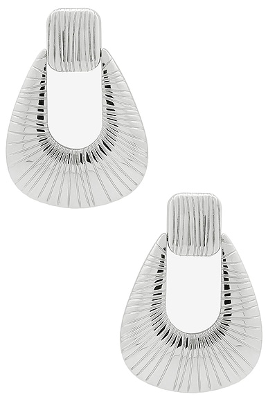 Striated Door Knocker Earring