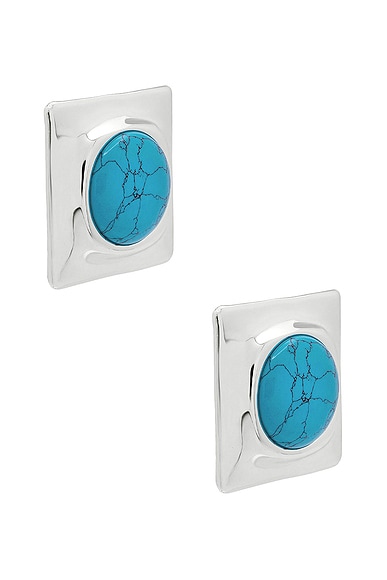 Ronny Kobo Joan Earring in Silver & Turquoise
