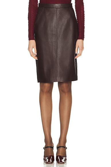 Ronny Kobo Dorian Skirt in Brown