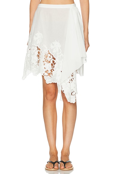 Ronny Kobo Ashley Skirt in White