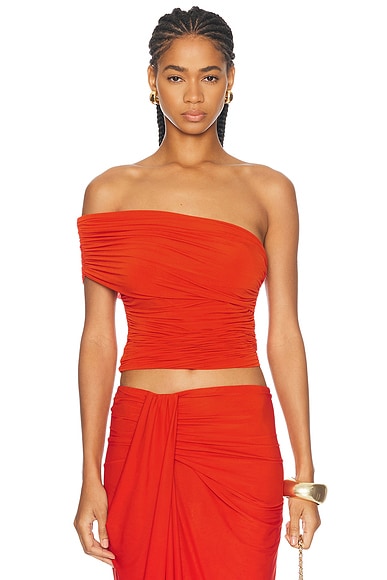 Acne Studios Elfrida Top in Mandarin Orange | FWRD
