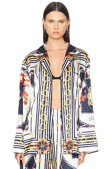 Ronny Kobo Valentina Top in Multi Scarf