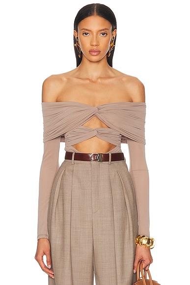 Ronny Kobo Fitz Bodysuit in Fog