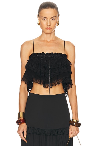 Ronny Kobo x FWRD Carlton Top in Black