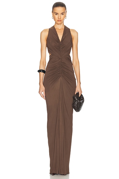 RICK OWENS LILIES Poppy Gown in Taupe