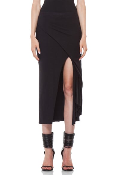 RICK OWENS LILIES Maxi Skirt in Black | FWRD