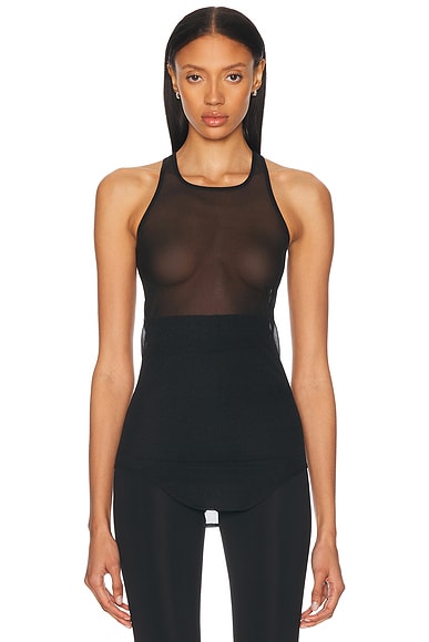 RICK OWENS LILIES Tank Top in Black