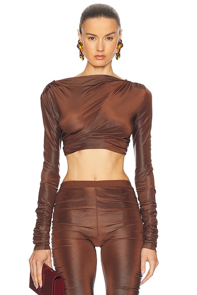 Jade Long Sleeve Crop Top