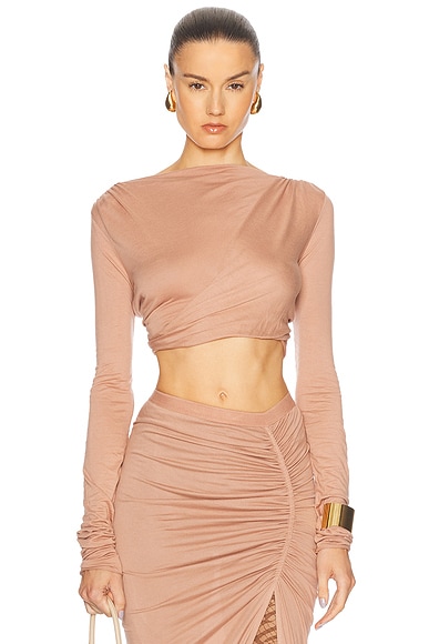 Jade Long Sleeve Crop Top