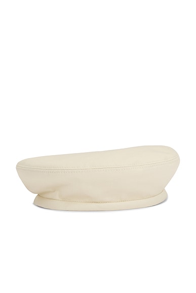 Rowen Rose Beret in Gabardine Beige