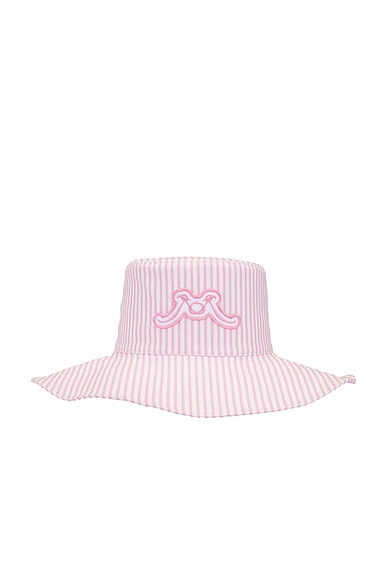 Rowen Rose Maxi Hat in White & Pink