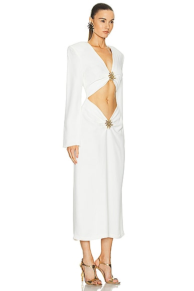 Shop Rowen Rose Maxi Dress With Sun Jewels In White