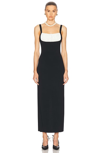 Rowen Rose Long Dress in Black & White