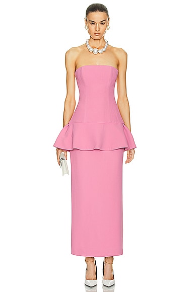 Rowen Rose Bustier Maxi Dress in Pink