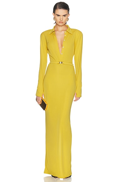 Long Sleeve Jersey Polo Dress