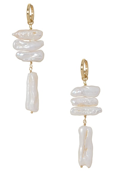 Roxanne Assoulin The Pearl Branch Drop Earrings in Ivory