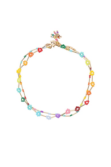 Roxanne Assoulin Flower Patch Anklet Duo in Rainbow