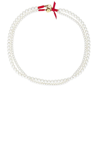 Roxanne Assoulin Princess Pearls Necklace Duo In Ivory