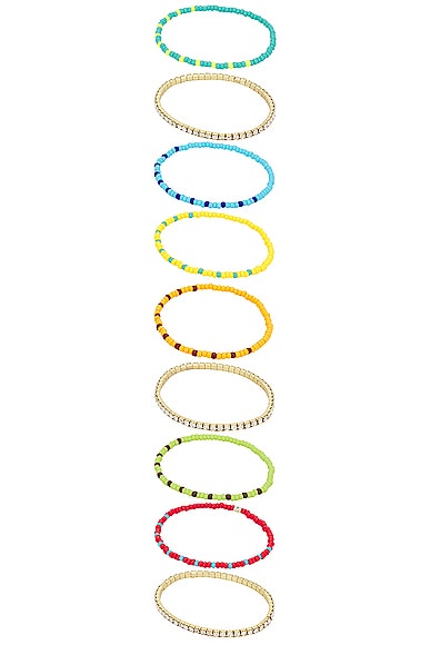 Roxanne Assoulin Just Another Day In Paradise Bracelet Bunch in Rainbow