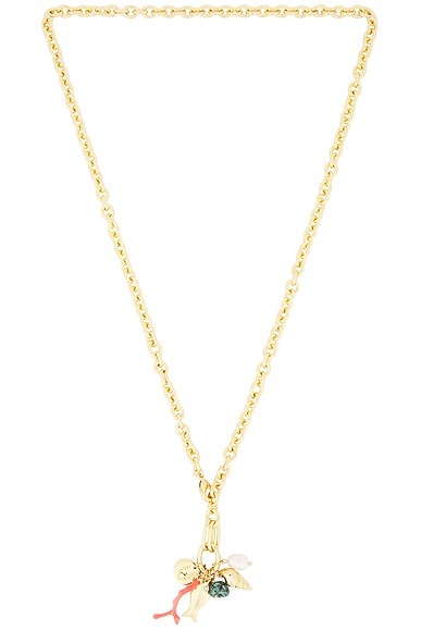 Roxanne Assoulin The Apertivo Long Charm Necklace in Shiny Gold