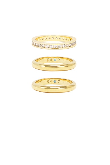 Roxanne Assoulin The Luminaries Stack Ring in Gold