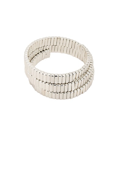 Roxanne Assoulin Flat Cobra Triple Wrap Bracelet in Silver