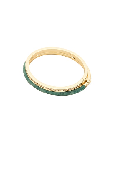 Semi Stone Channel Set Hinged Cuff Set Of 2