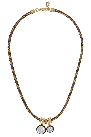 Roxanne Assoulin The Cubic Drop Cord Necklace in Diamond