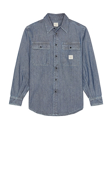 Shirt Time Off Recycled Indigo Chevron Rinse
