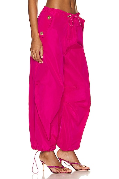 Shop Raisa Vanessa Low Waist Faille Baggy Pant In Pink