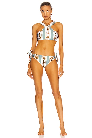 Printed Halter Neck Bikini Set