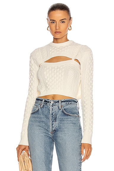 Rosie Assoulin Thousand In One Ways Sweater in Ivory FWRD