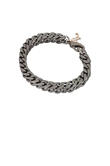 Raf Simons Square Chain Bracelet in Nickle | FWRD