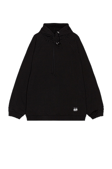Destroyed Oversized Hoodie With Big Pin