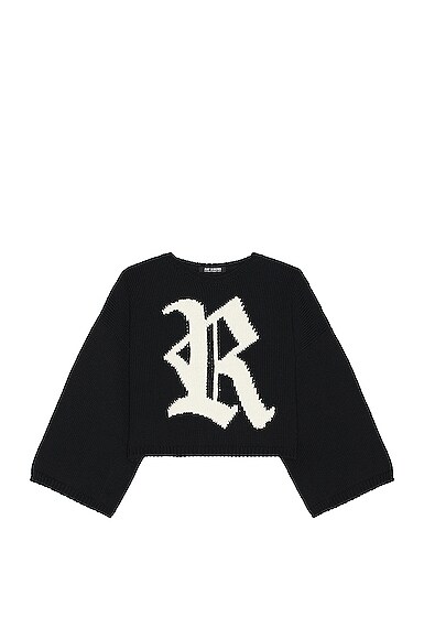 Bulky Knit Sweater With R Jacquard
